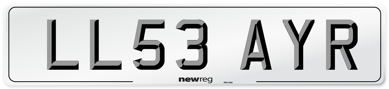 LL53 AYR Number Plate from New Reg